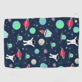 Serviette De Golf illustration de motif spatial (Horizontal)
