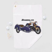 Serviette De Golf Illustration de moto pourpre Sidecar (En situation)