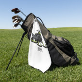 Serviette De Golf Illustration de motoneige (Vert)