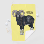 Serviette De Golf Illustration de mouflon, mouton (En situation)