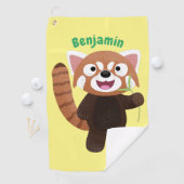 Serviette De Golf Illustration de panda rouge mignon (En situation)