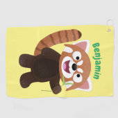 Serviette De Golf Illustration de panda rouge mignon (Horizontal)