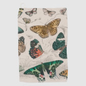 Serviette De Golf Illustration de papillon antique : 1820 Orfèvre (Devant)