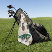Serviette De Golf Illustration de papillon antique : 1820 Orfèvre (Vert)