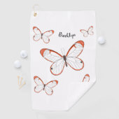 Serviette De Golf Illustration de papillon en verre (En situation)