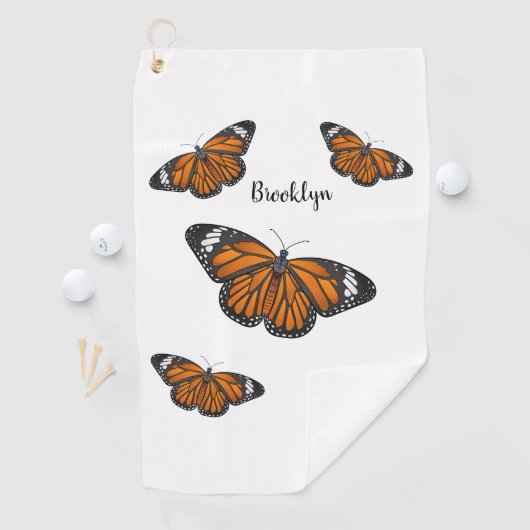 Serviette De Golf Illustration de papillon monarque (En situation)