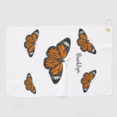 Serviette De Golf Illustration de papillon monarque (Horizontal)