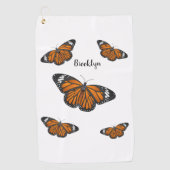 Serviette De Golf Illustration de papillon monarque (Devant)