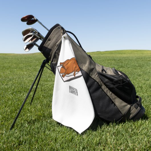 Serviette De Golf Illustration de Peking duck (Vert)