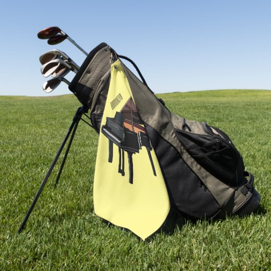 Serviette De Golf Illustration de piano (Vert)