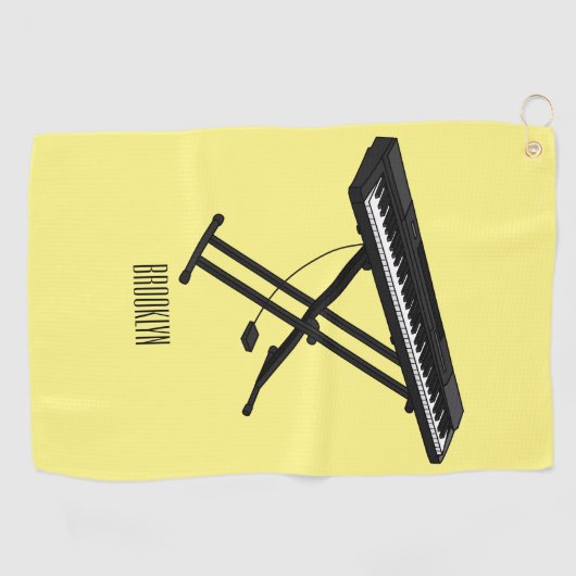 Serviette De Golf Illustration de piano clavier (Horizontal)