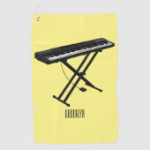 Serviette De Golf Illustration de piano clavier (Devant)