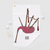 Serviette De Golf Illustration de pipes (En situation)