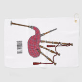 Serviette De Golf Illustration de pipes (Horizontal)