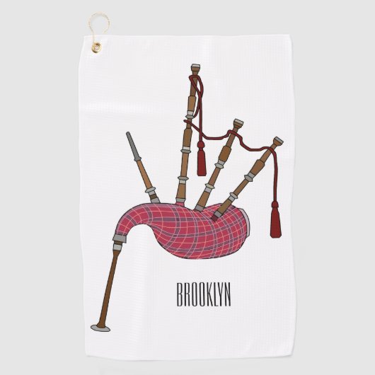Serviette De Golf Illustration de pipes (Devant)