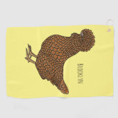 Serviette De Golf Illustration de poulet à la polis chamois (Horizontal)