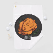 Serviette De Golf Illustration de poulet rôti (En situation)