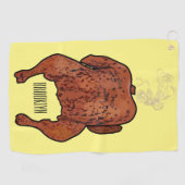 Serviette De Golf Illustration de poulet rôti (Horizontal)