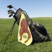 Serviette De Golf Illustration de poulet rôti (Vert)