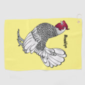Serviette De Golf Illustration de poulet Sebright (Horizontal)