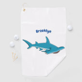 Serviette De Golf Illustration de requin marteau (En situation)