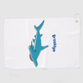 Serviette De Golf Illustration de requin marteau (Horizontal)