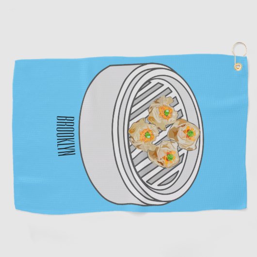 Serviette De Golf Illustration de Shumai dim sum (Horizontal)