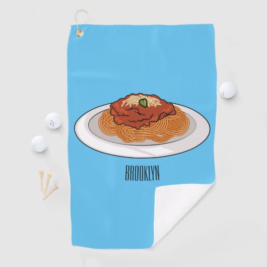 Serviette De Golf Illustration de Spaghetti (En situation)