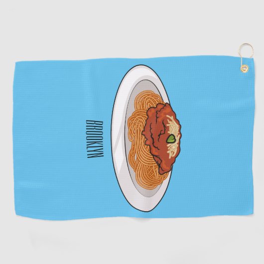 Serviette De Golf Illustration de Spaghetti (Horizontal)