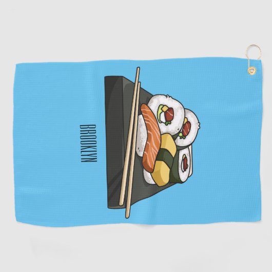 Serviette De Golf Illustration de sushi (Horizontal)
