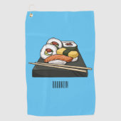 Serviette De Golf Illustration de sushi (Devant)