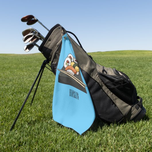 Serviette De Golf Illustration de sushi (Vert)