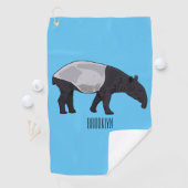 Serviette De Golf illustration de tapir de dessin animé (En situation)