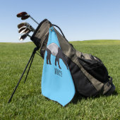 Serviette De Golf illustration de tapir de dessin animé (Vert)