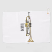 Serviette De Golf Illustration de trompette (Horizontal)