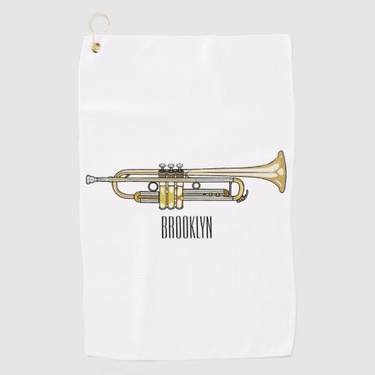 Serviette De Golf Illustration de trompette (Devant)