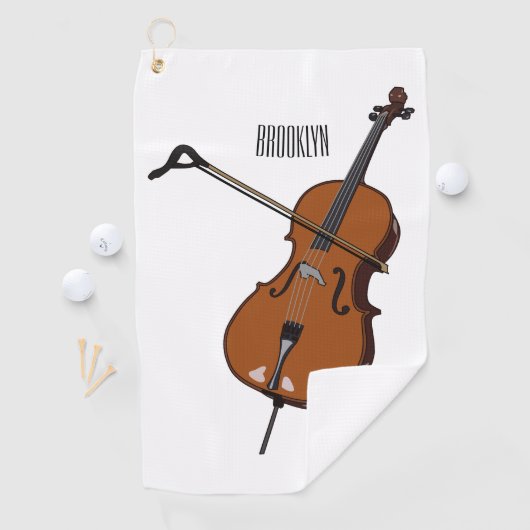 Serviette De Golf Illustration de violoncelle (En situation)
