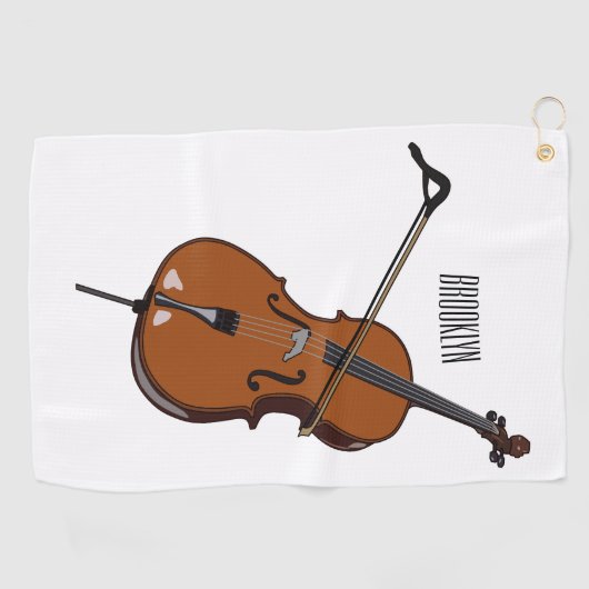 Serviette De Golf Illustration de violoncelle (Horizontal)
