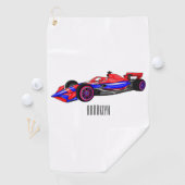 Serviette De Golf Illustration de voiture de course professionnelle (En situation)