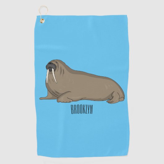Serviette De Golf Illustration de Walrus (Devant)