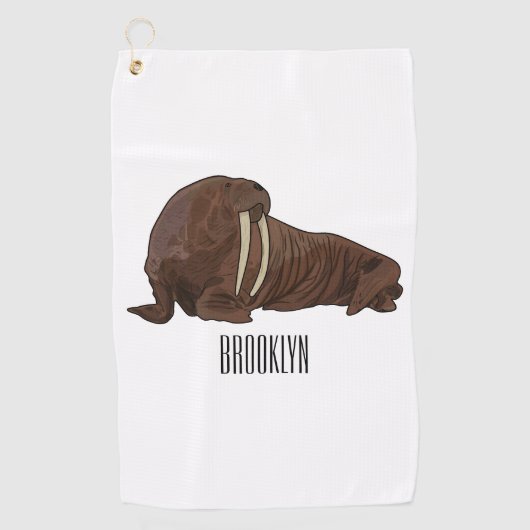 Serviette De Golf Illustration de Walrus (Devant)