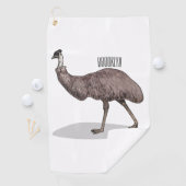 Serviette De Golf Illustration d'Emu bird (En situation)