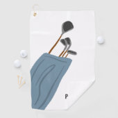 Serviette De Golf Illustration des clubs de golf personnalisés (En situation)