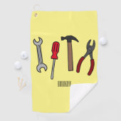 Serviette De Golf Illustration des outils de menuiserie (En situation)