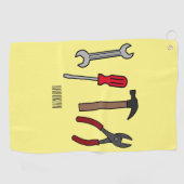 Serviette De Golf Illustration des outils de menuiserie (Horizontal)