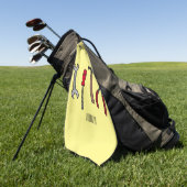 Serviette De Golf Illustration des outils de menuiserie (Vert)