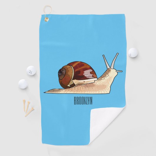 Serviette De Golf Illustration d'escargot (En situation)
