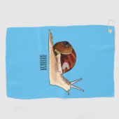 Serviette De Golf Illustration d'escargot (Horizontal)