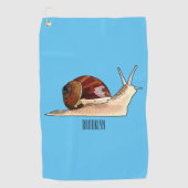 Serviette De Golf Illustration d'escargot (Devant)