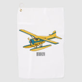 Serviette De Golf Illustration d'hydravion (Devant)